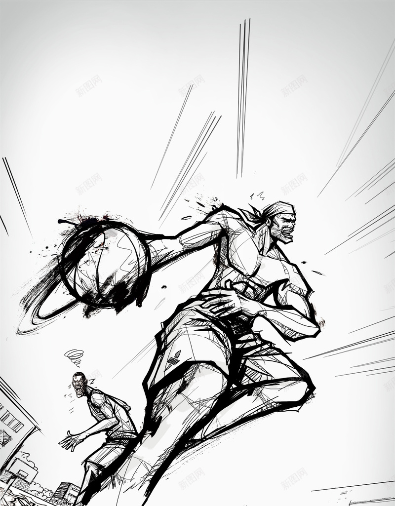 创意手绘黑色街头篮球H5背景psd设计背景_88icon https://88icon.com H5背景 创意 手绘 投篮 漫画 灌篮 灰色 篮球 线条 街头篮球