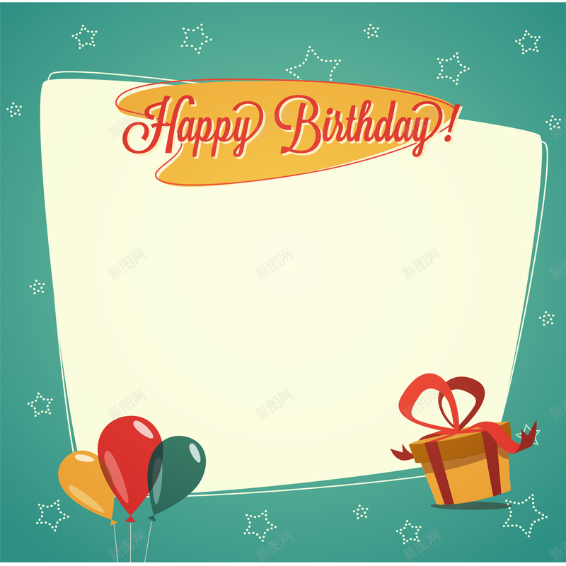 手绘生日卡片礼盒绿色背景矢量图ai设计背景_88icon https://88icon.com 卡通 手绘 生日卡片 礼盒 童趣 绿色 背景 矢量图