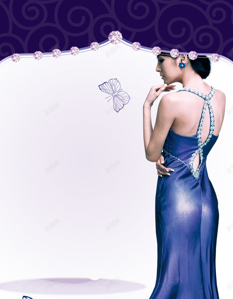 美容塑身海报背景psd设计背景_88icon https://88icon.com 商务 浪漫 礼服 科幻 科技 紫色 美女 美容海报