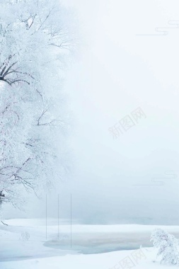 唯美二十四节气大雪背景