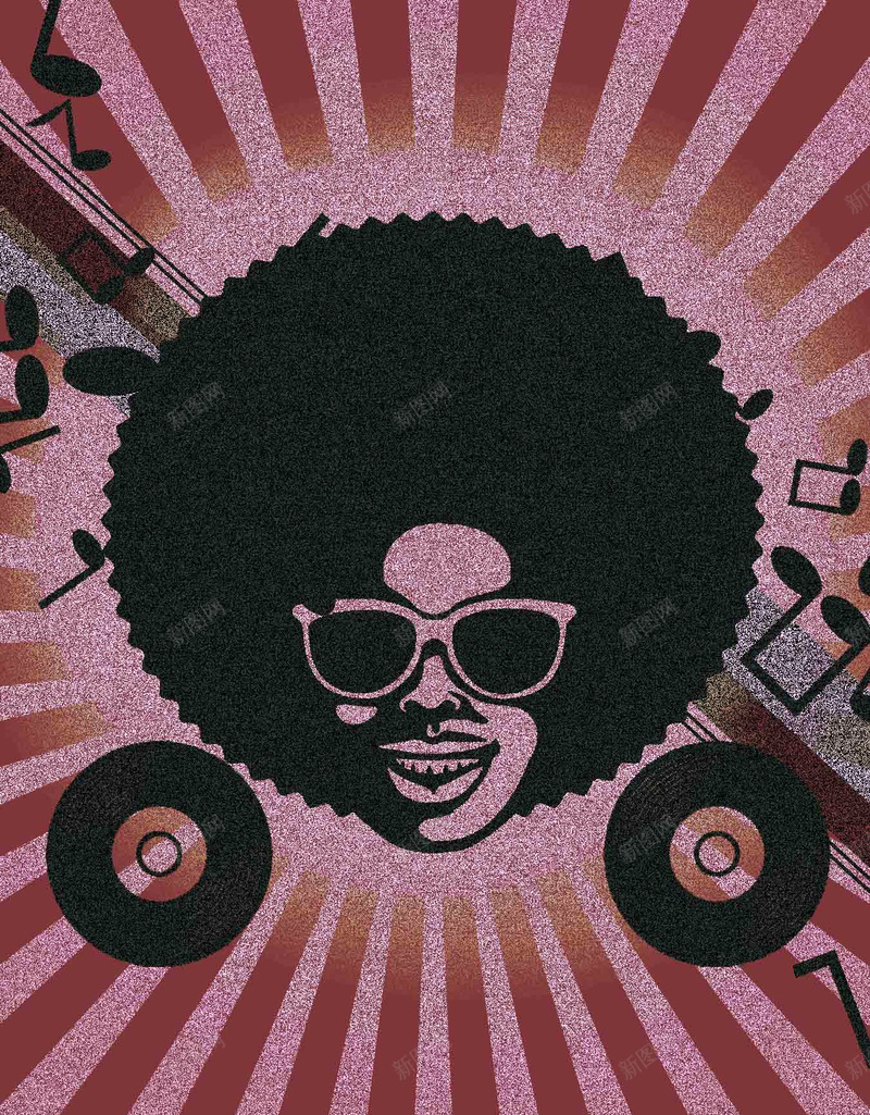 欧美创意人头音乐海报psd设计背景_88icon https://88icon.com 人头 创意 欧美 激情 爆炸头 狂欢 紫色 线条 音乐