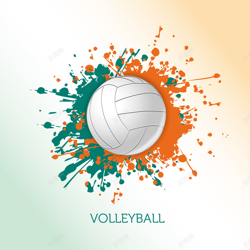 绿色橙色泼墨排球背景矢量图ai设计背景_88icon https://88icon.com 排球 橙色 水彩 水彩背景 泼墨 活力 渐变 渐变背景 立体 素材 绿色 背景 运动 青春 矢量图