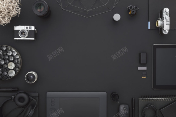黑色质感电子产品海报背景背景