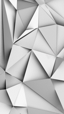 灰白色立体几何三角形H5背景背景
