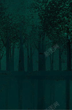 森林暗色调海报背景背景
