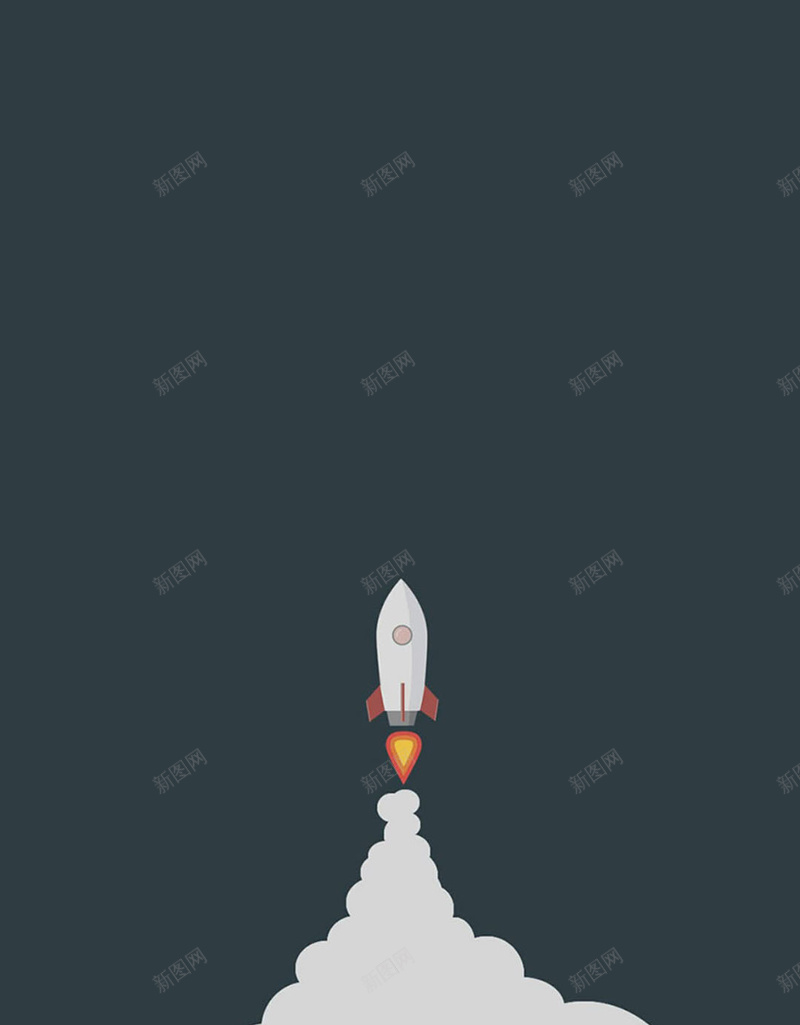 深色扁平火箭升空背景图jpg设计背景_88icon https://88icon.com 升空 卡通 扁平 扁平化 深灰色 深色 火箭 矢量 飞船