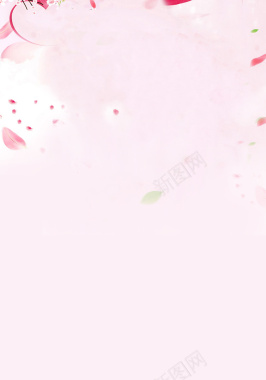 妇女节粉色花瓣海报背景背景