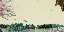 民俗文化节中国风彩绘民俗文化节模板海报背景高清图片