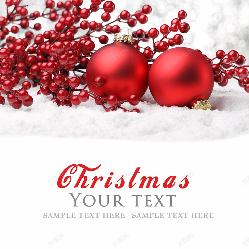 圣诞节促销实物红色浆果彩球背景图jpg设计背景_88icon https://88icon.com 促销 圣诞节 实物 彩球 浆果 激情 狂欢 红色 雪 高清