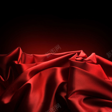 大气奢华红色丝绸背景背景