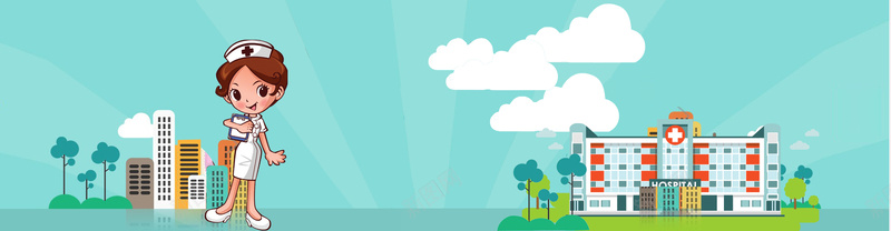 护士节扁平化蓝色海报背景psd设计背景_88icon https://88icon.com 公益 医疗 医院 卡通护士 国际护士节 扁平化云 护士节 普通护士 最美护士