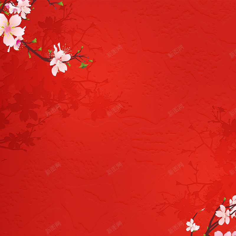 中国风桃花主图背景jpg设计背景_88icon https://88icon.com 中国风 古典 手绘 新春 桃花 淘宝主图背景图片 节日