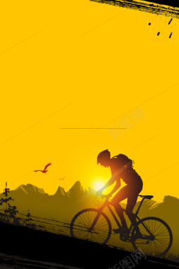 骑行西藏旅行海报背景背景
