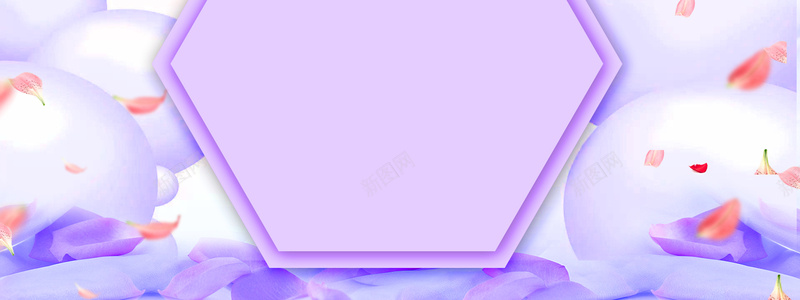 紫色炫酷扁平几何背景banner背景