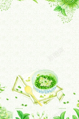 绿豆汤餐饮美食系列海报背景