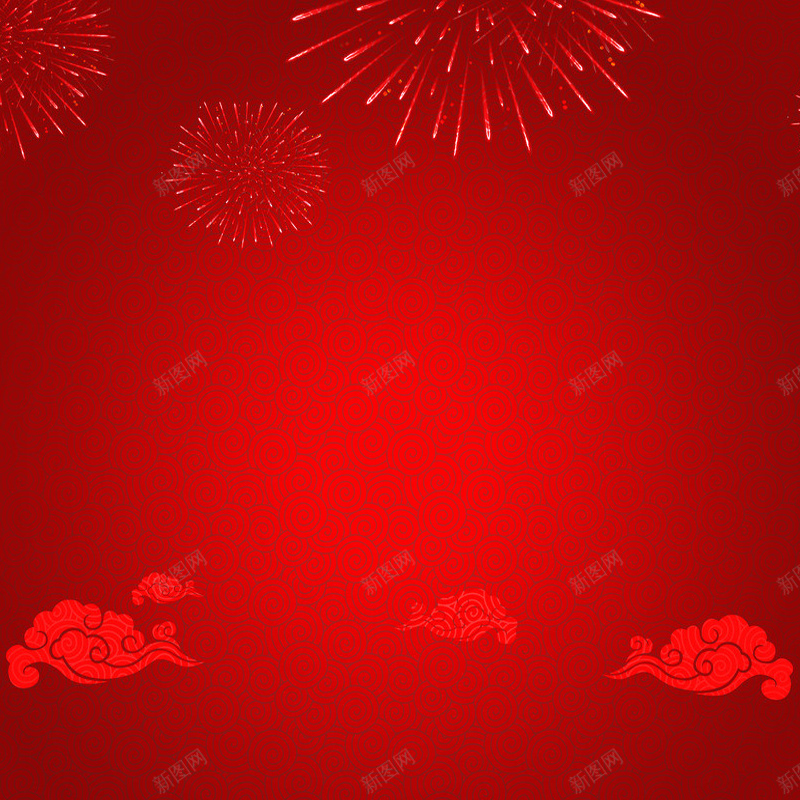 祥云促销推广主图背景图psd设计背景_88icon https://88icon.com 主图 大红 祥云 纹理 质感