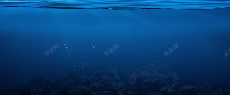 蓝色海底海洋世界背景