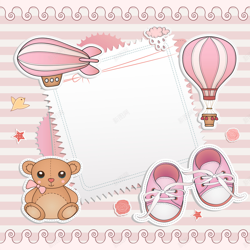 矢量小熊童趣粉色壁纸jpg设计背景_88icon https://88icon.com 卡通 小熊 手绘 气球喜欢 白色 矢量 童趣 粉色 鞋子