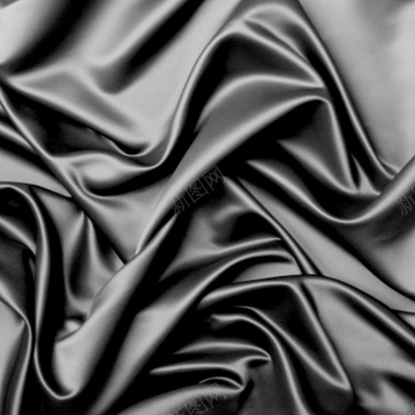 黑色丝绸质感布料背景背景