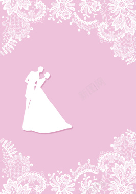 粉色婚礼迎宾水牌海报背景背景