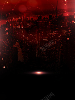 红色黑夜城市纹理背景