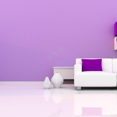 紫色沙发家居背景图背景