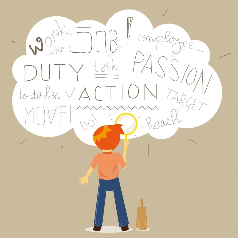 拿着放大镜找工作的卡通男士矢量图eps设计背景_88icon https://88icon.com 几何 卡通男士 商务人士 工作 思想 扁平 放大镜 查找 渐变 矢量图