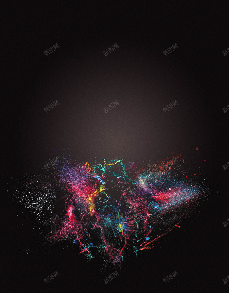 健身运动宣传海报psd设计背景_88icon https://88icon.com 促销广告 健身机构 健身运动 彩色粉尘 简洁 运动员 金色 黑色