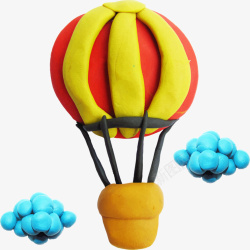 橡皮泥热气球高清图片