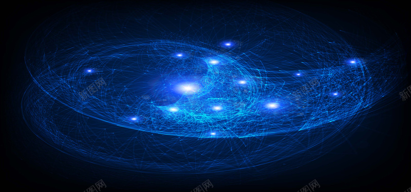 几何线条星光科幻海报背景矢量图背景