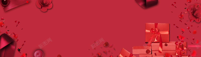 淘宝天猫情人节浪漫大气红色内衣海报背景背景
