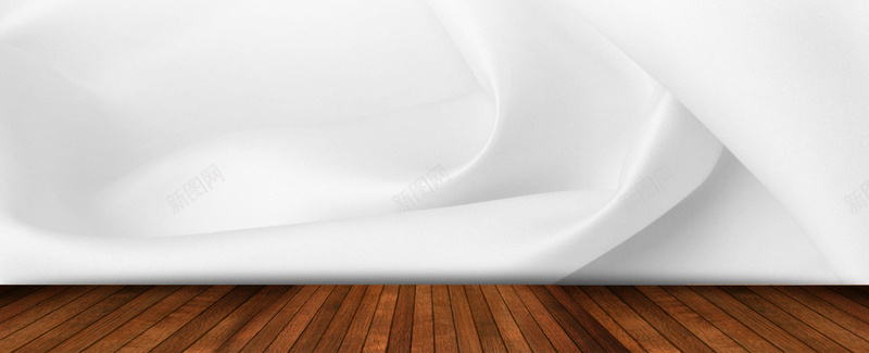 白色丝绸柔滑木板背景背景