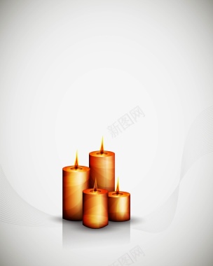 矢量蜡烛质感祈福背景背景