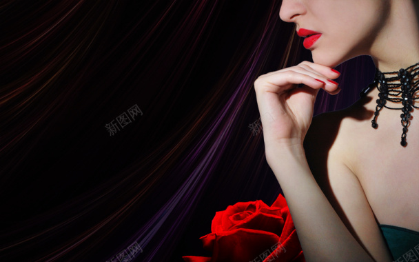 玫瑰女性美容整容海报背景