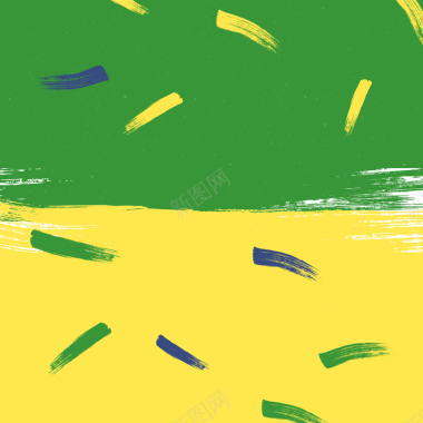 黄绿色水彩笔刷拼接背景矢量图背景