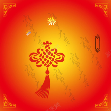 中国风中国结春节海报背景背景