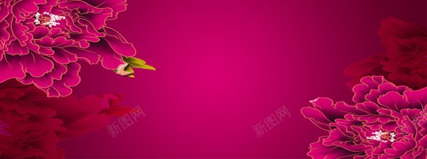 喜庆牡丹中国风花纹背景bannerjpg设计背景_88icon https://88icon.com banner 中国风 喜庆 牡丹 背景 花纹