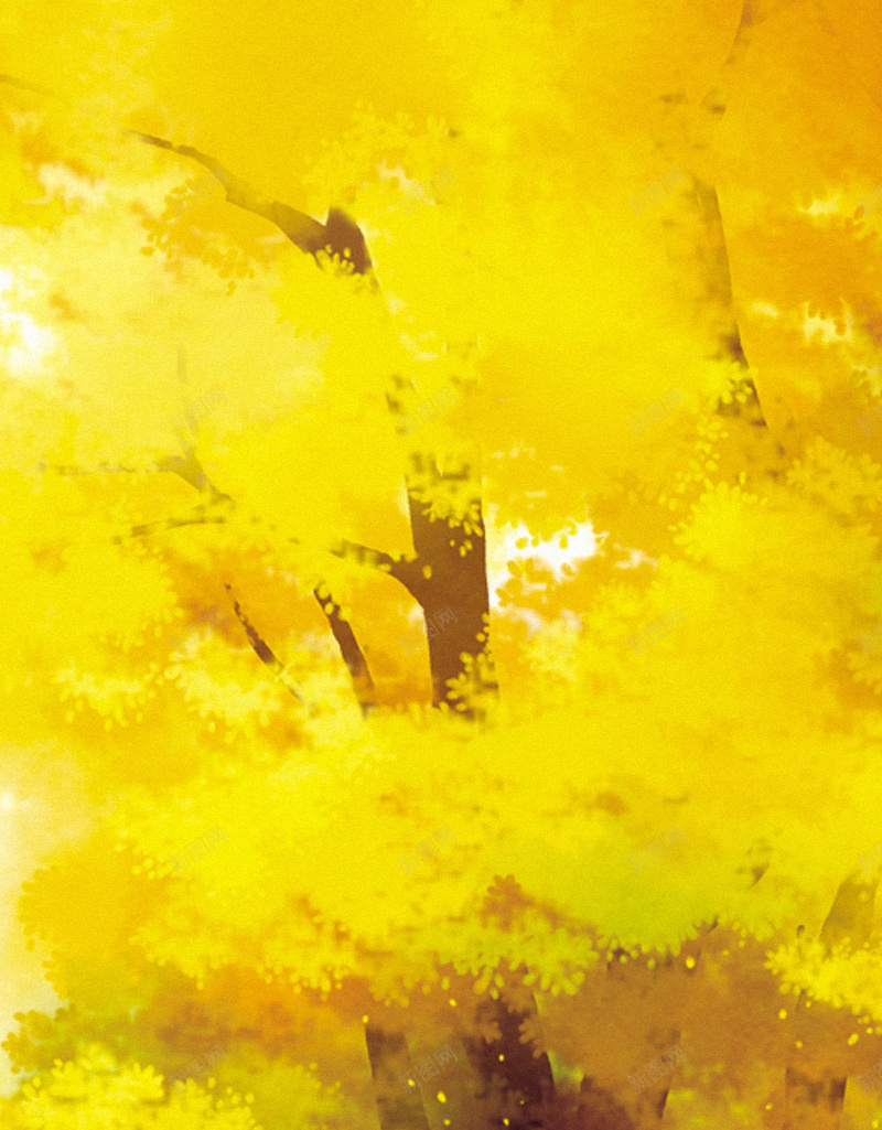 金色树林H5背景jpg设计背景_88icon https://88icon.com H5 H5背景 h5 卡通 手绘 树林 水彩 童趣 金色 黄色