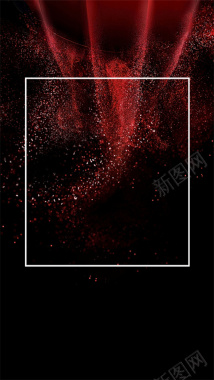 黑色红色梦幻微商海报背景背景