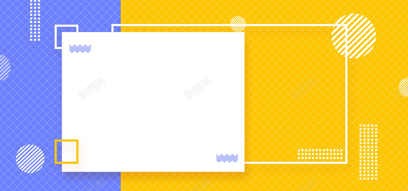 孟菲斯简约风格女装上新banner背景