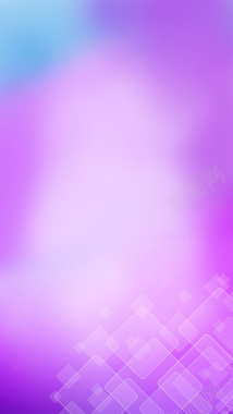 白色透明四边形紫色科技风H5背景背景
