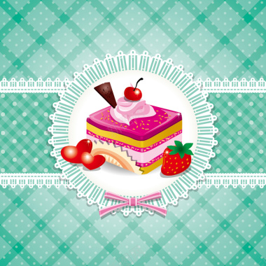 甜品蛋糕矢量海报背景
