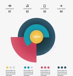 圆形饼状信息图表素材