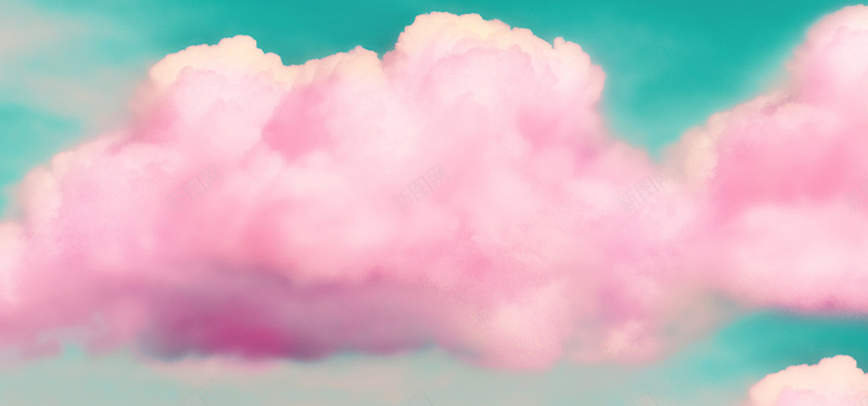 粉色云朵背景背景