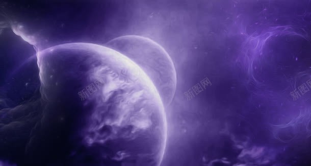 紫色宇宙背景光效背景矢量片背景