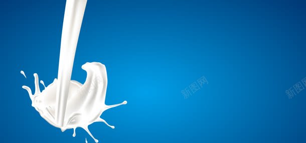 倒牛奶背景jpg设计背景_88icon https://88icon.com 卡通 牛奶 蓝色背景