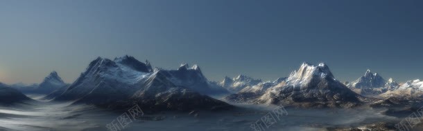 雪山淘宝海报背景