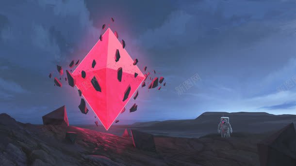 粉色大钻石游戏场景背景