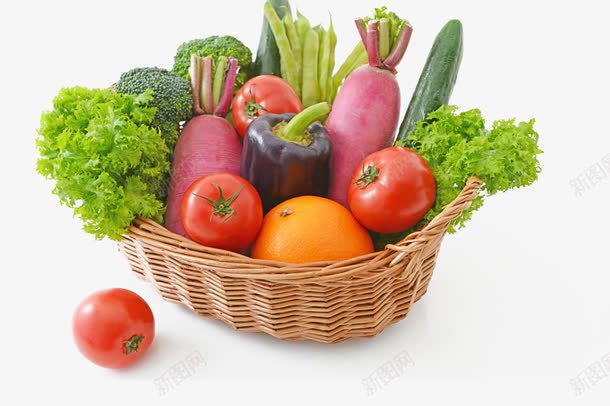 装在篮子里面的新鲜蔬菜png免抠素材_88icon https://88icon.com 新鲜 篮子 营养 蔬菜
