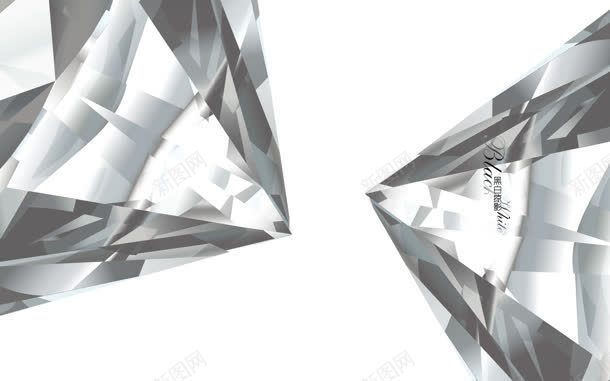 手绘灰色两个钻石jpg设计背景_88icon https://88icon.com 灰色 钻石